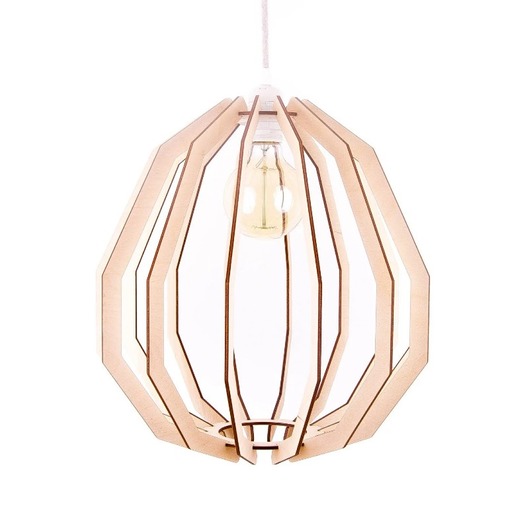 lampy wiszące Drewniany żyrandol do pokoju w stylu skandynawskim