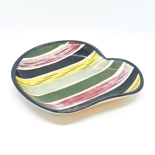 patery i talerze Ceramiczna patera na owoce, Strehla, Niemcy, lata 70.