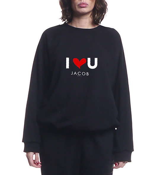 bluza bez kaptura damska BLUZA KLASYK WALENTYNKI 2023 I LOVE YOU