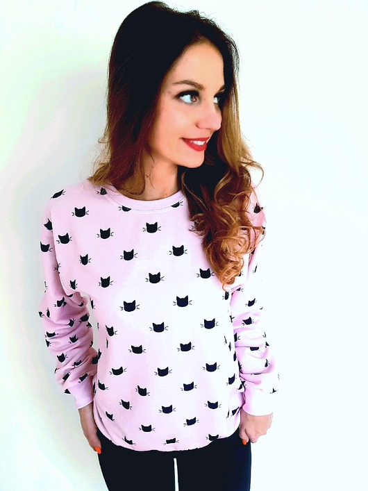 Bluza Movimientos de Gatoo - Pink KAMELEOO