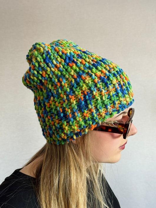 czapki damskie Kolorowa mała czapka beanie z wełną i alpaką