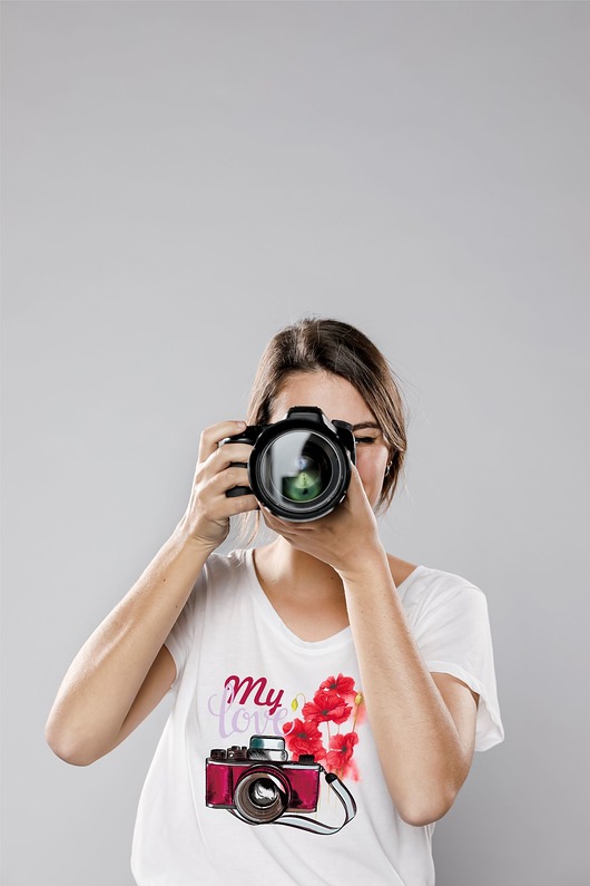 t-shirt damskie Koszulka organiczna z nadrukiem My love