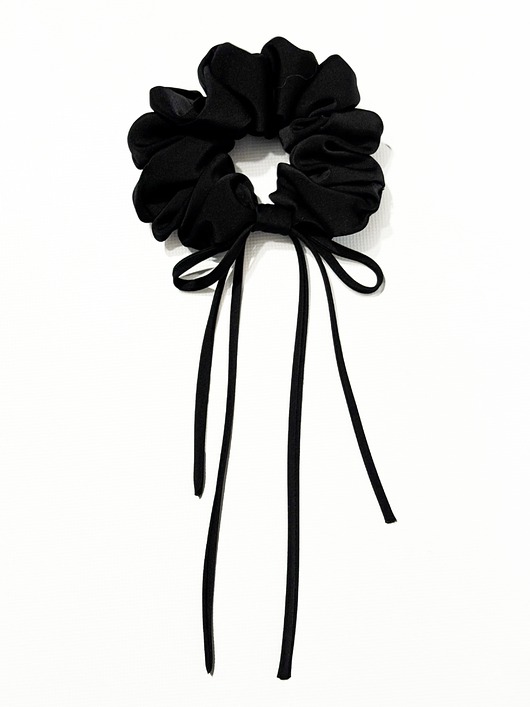 gumki do włosów Gumka scrunchie czarna