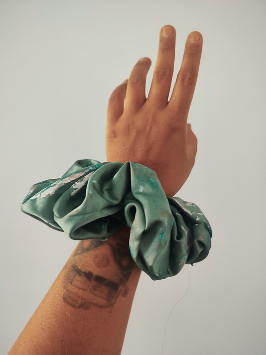 gumki do włosów SCRUNCHIE ręcznie malowana