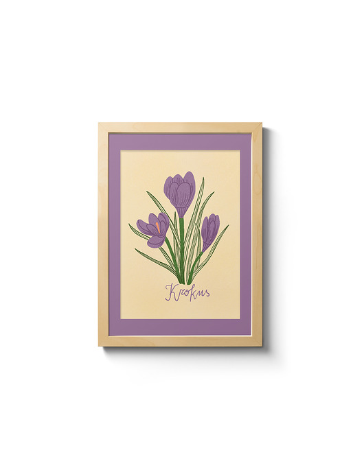 grafiki i ilustracje Krokus. Ilustracja 13x18cm