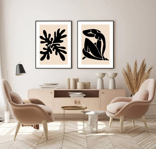 grafiki i ilustracje DWA PLAKATY abstrakcyjne Henri Matisse