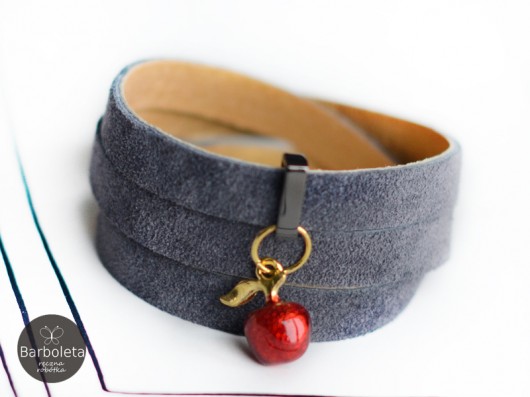 bransoletki skórzane apple & grey