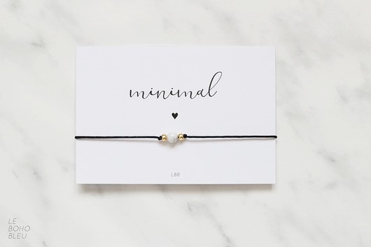 Minimalist White Howlite Bracelet Le Boho Bleu