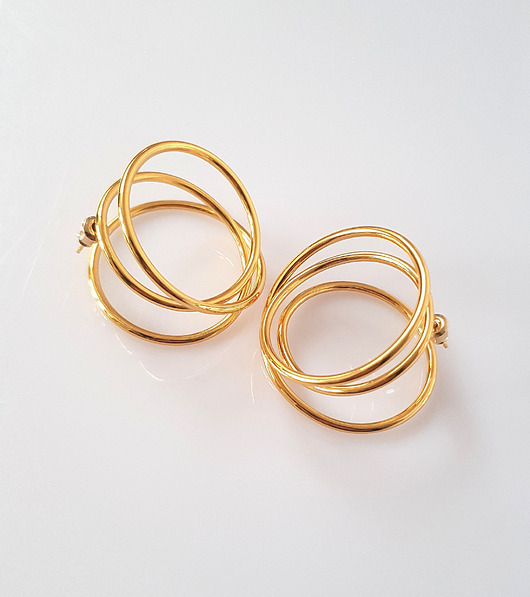 kolczyki pozłacane Kolczyki pozłacane Szalone Koła