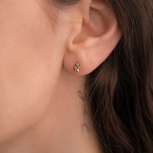 kolczyki srebrne Kolczyki sztyfty z cyrkoniami srebro 925