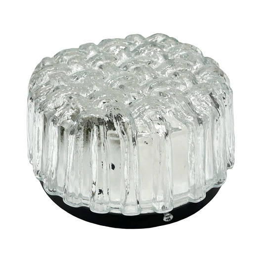 plafony Hillebrand Leuchten 5222 Plafon Splot Ice Glass Niemcy lata 70.