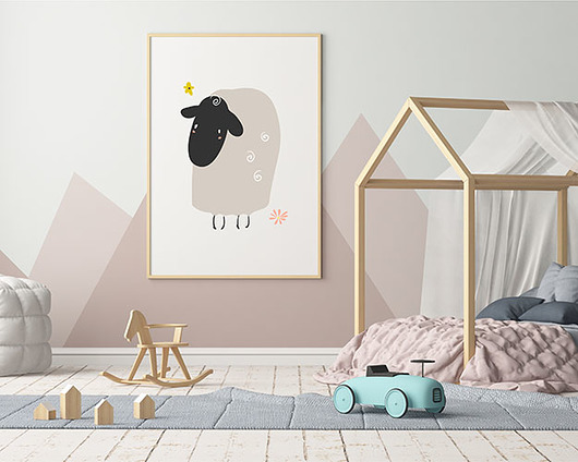 plakat. owieczka Love Life and Forest