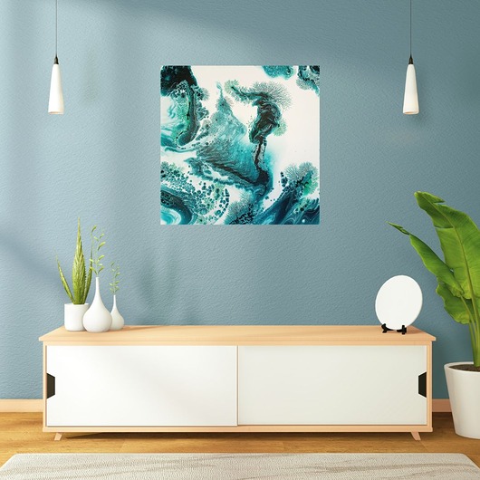 obrazy Podwodny Świat ręcznie malowana abstrakcja 60x60 cm