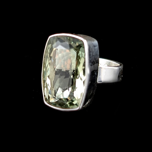 pierścionki srebrne Pierścionek Zielony ametyst