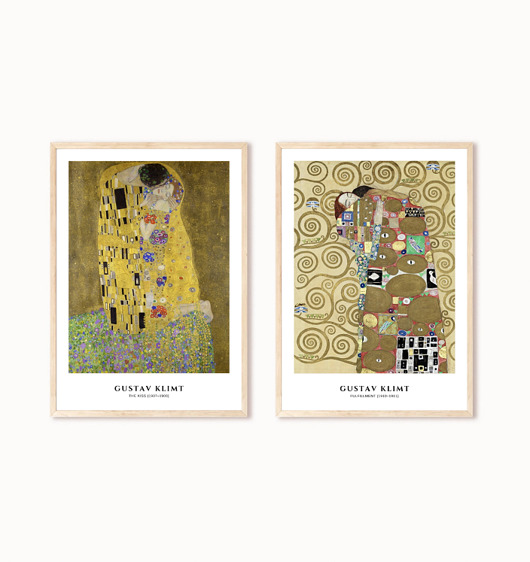plakaty DWA PLAKATY Gustav Klimt, secesja, obrazy