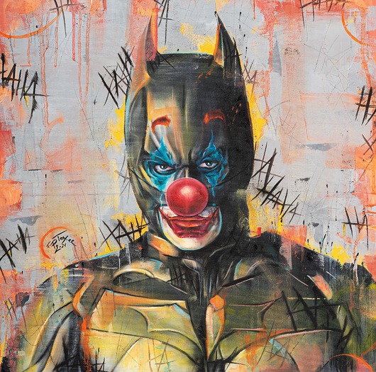 plakaty ARE YOU BAD MAN 50x50cm Plakat na płótnie abstrakcja BATMAN