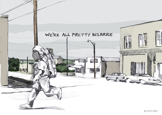 we're all pretty bizarre / plakat Karolina Gajdka
