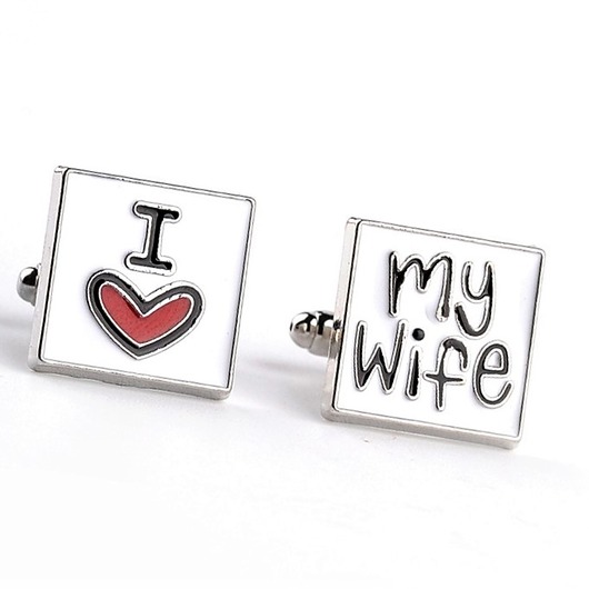 I LOVE ME WIFE Spinki do mankietów  AKADEMIA STYLU