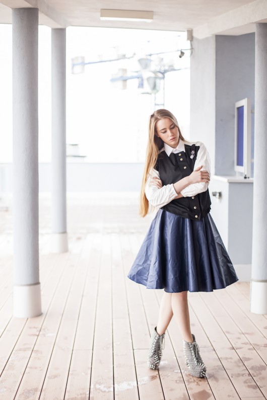 Navy3CircleSkirt - NavyCity  Si Haute Fashion