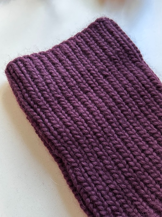 szale damskie Komin, ocieplacz wełniany, 100% wełny peruwiańskiej, handmade - kolor burgund