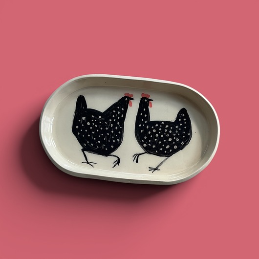 ozdoby wielkanocne Ręcznie wykonany talerz ceramiczny