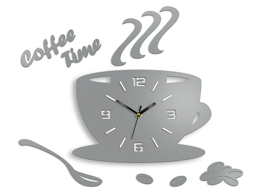 Zegar kuchenny Filiżanka 3d Szary Kamień ModernClock