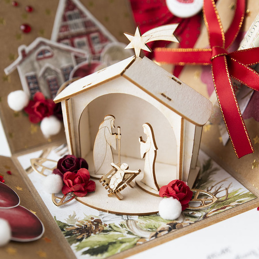 kartki świąteczne Świąteczne pudełeczko na prezent box na pieniądze