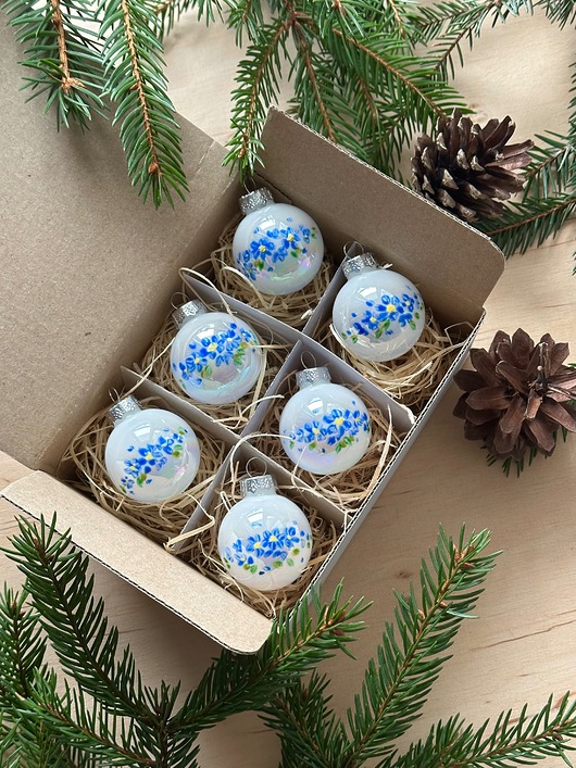 bombki Komplet malowanych bombeczek 4cm