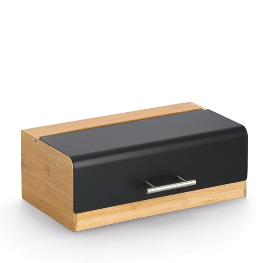 pojemniki kuchenne Chlebak bambusowy 8000 ml 36,3x20x13,5 cm ZEPHIR czarno-brązowy