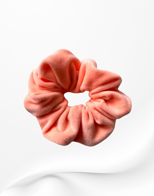 gumki do włosów Gumka frotka scrunchie welurowa morelowa neonowa