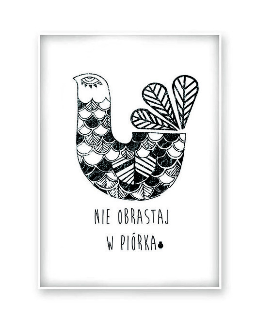 NIE OBRASTAJ W PIÓRKA - plakat artystyczny Ananas Project