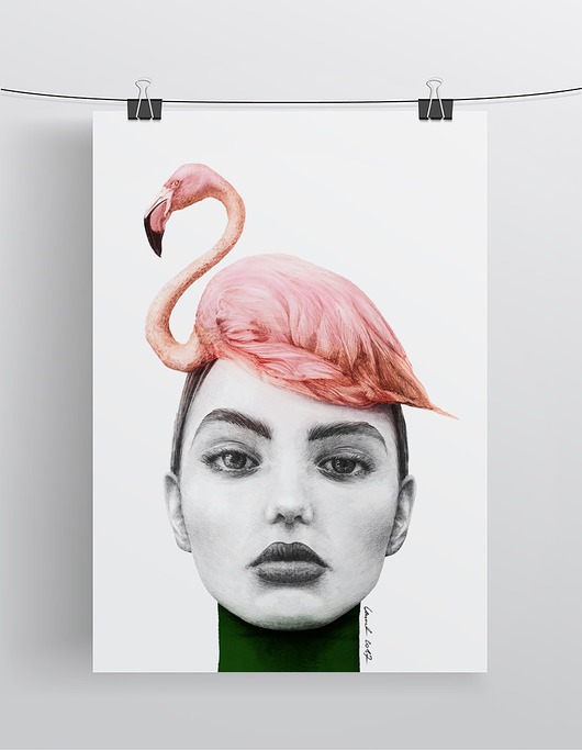 Portret z flamingiem WISIMITU