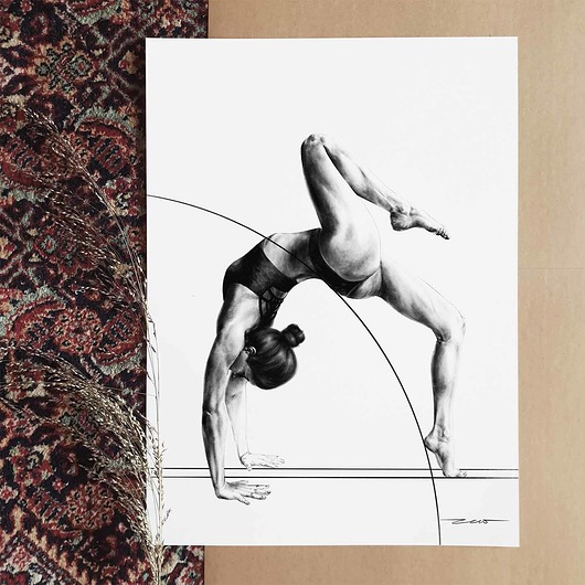 grafiki i ilustracje joga grafika ilustracja print
