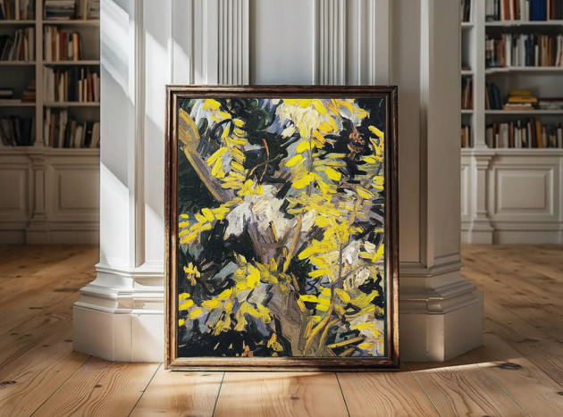grafiki i ilustracje PLAKAT  Van Gogh, Kwitnąca akacja,  dekoracja ścienna