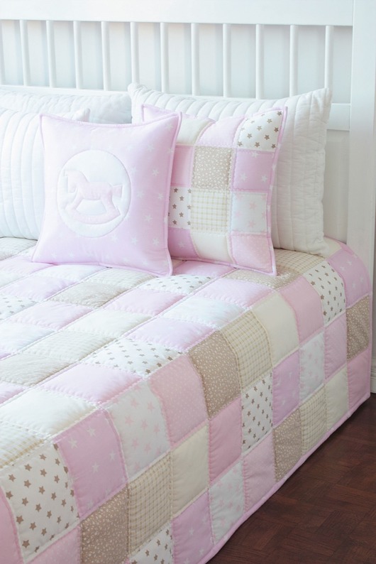 kocyki, kołderki, pościel dla dzieci Narzuta patchwork dwustronna SELE 130x215cm