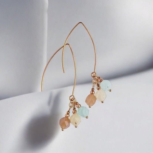 kolczyki z kamieniami Długie kolczyki : SPRING collection: JADEIT II