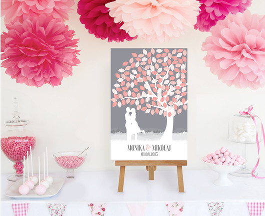 Plakat Drzewo Wpisów Pary Zakochanych  Pankmat