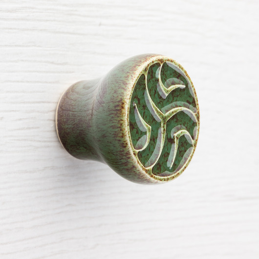 gałki do mebli Gałka do mebli zielono-brązowa, wz.19