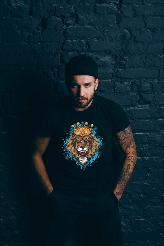 Koszulka organiczna z nadrukiem King of king ART ORGANIC