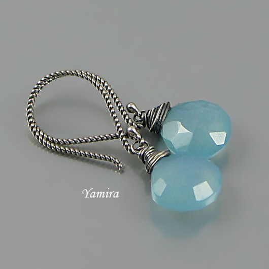 chalcedony blue elegance - kolczyki yamira