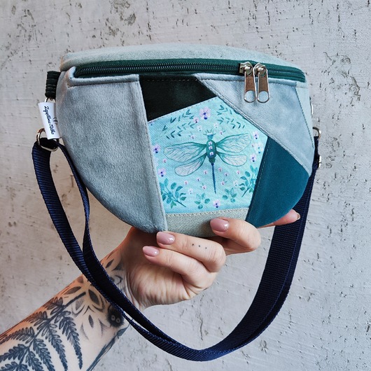 saszetka nerka Nerka półksiężyc ważka patchwork