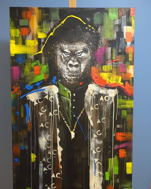obrazy Obraz na zamówienie kupującego - Goryl - 100x70 cm