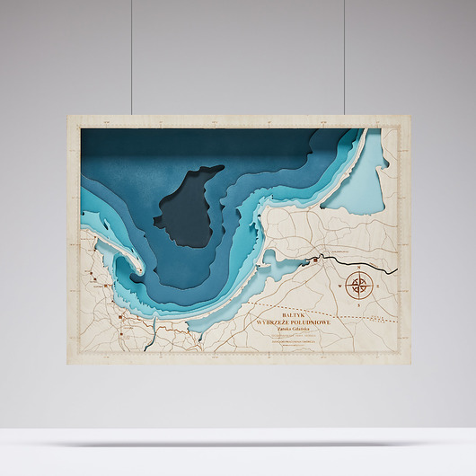 obrazy Mapa Zatoki Gdańskiej