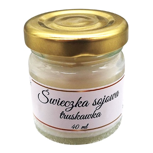 świeczniki i świece Świeca Sojowa Truskawkowa 40 ml w Słoiczku