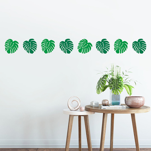 Naklejki LIŚCIE MONSTERY MONSTERA na ścianę 9cm trochę na ścianę