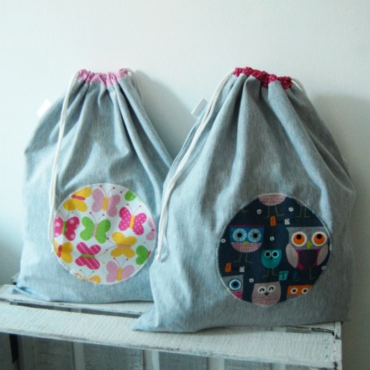 Worki przedszkolaka Dres sowy i motylki XXL craftKASIA