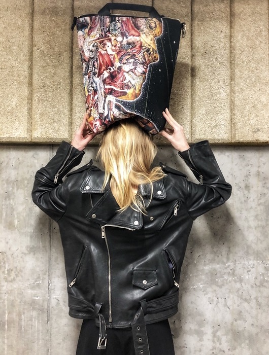 1332 art MIMA bag UNI & DavidCrunelle print MIMAbags