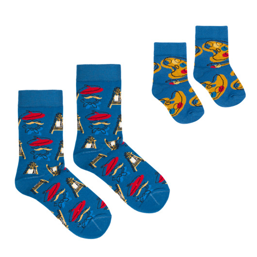 Zestaw 2 par skarpetek dla Mamy i Niemowlaka FAVES. Socks&Friends