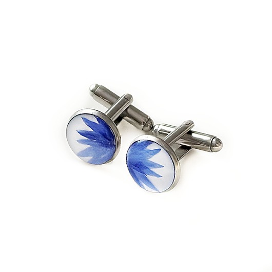 spinki do mankietów Spinki do mankietów z chabrem