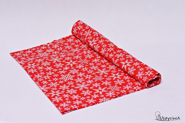 dekoracje świąteczne Bieżnik świąteczny serweta świąteczna obrus na stół bieżnik śnieżki